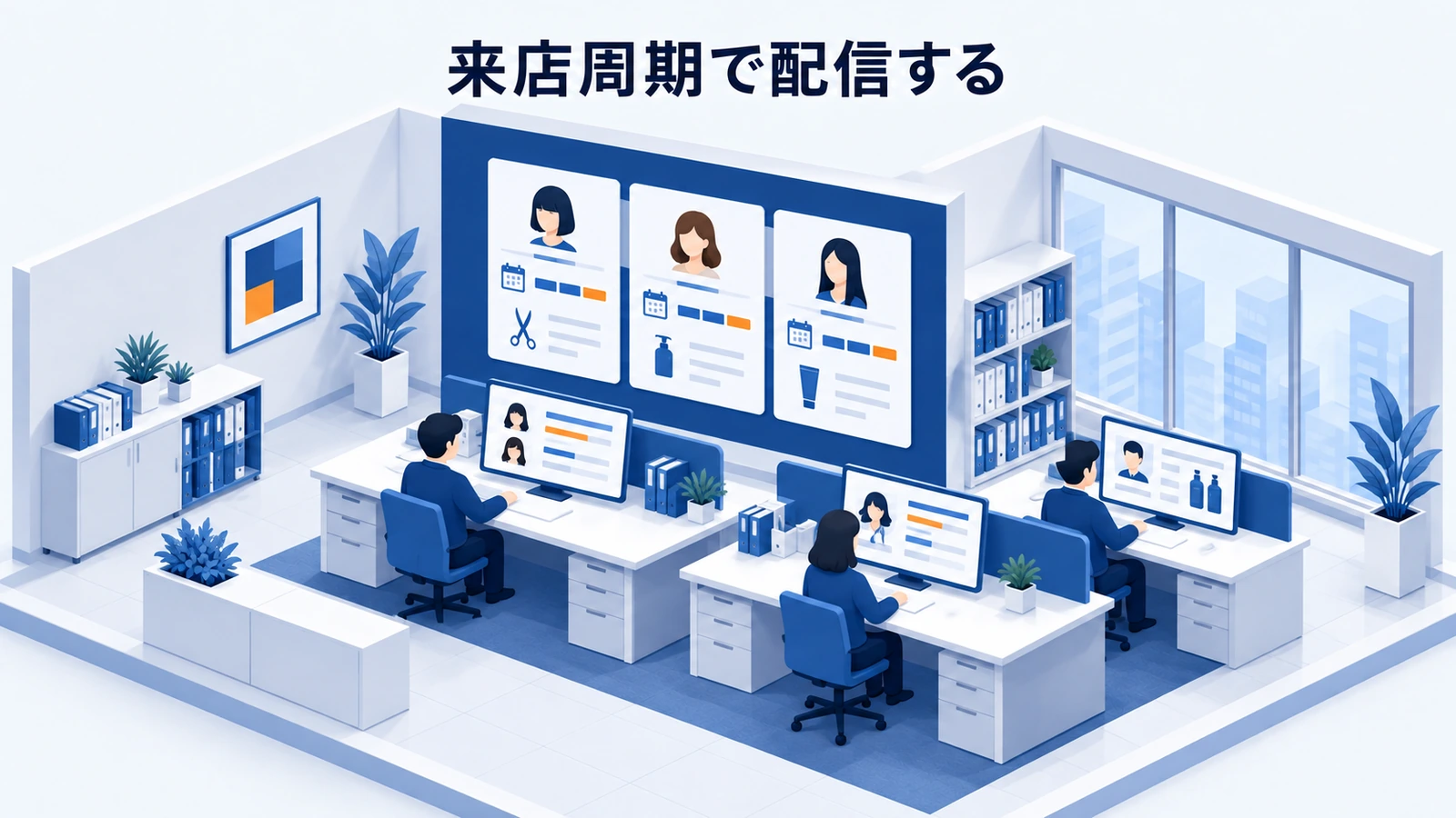 来店周期で配信する