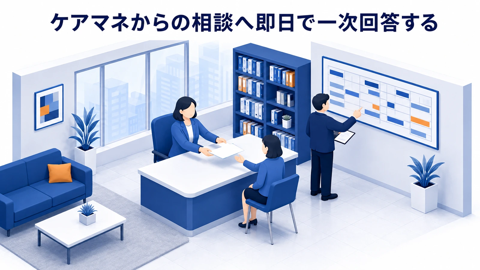 ケアマネからの相談へ即日で一次回答するを整理したImage 2.0図解