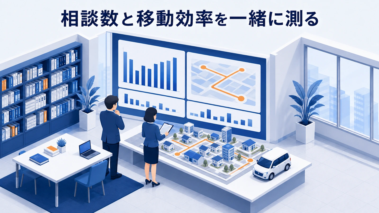 相談数と移動効率を一緒に測るを整理したImage 2.0図解