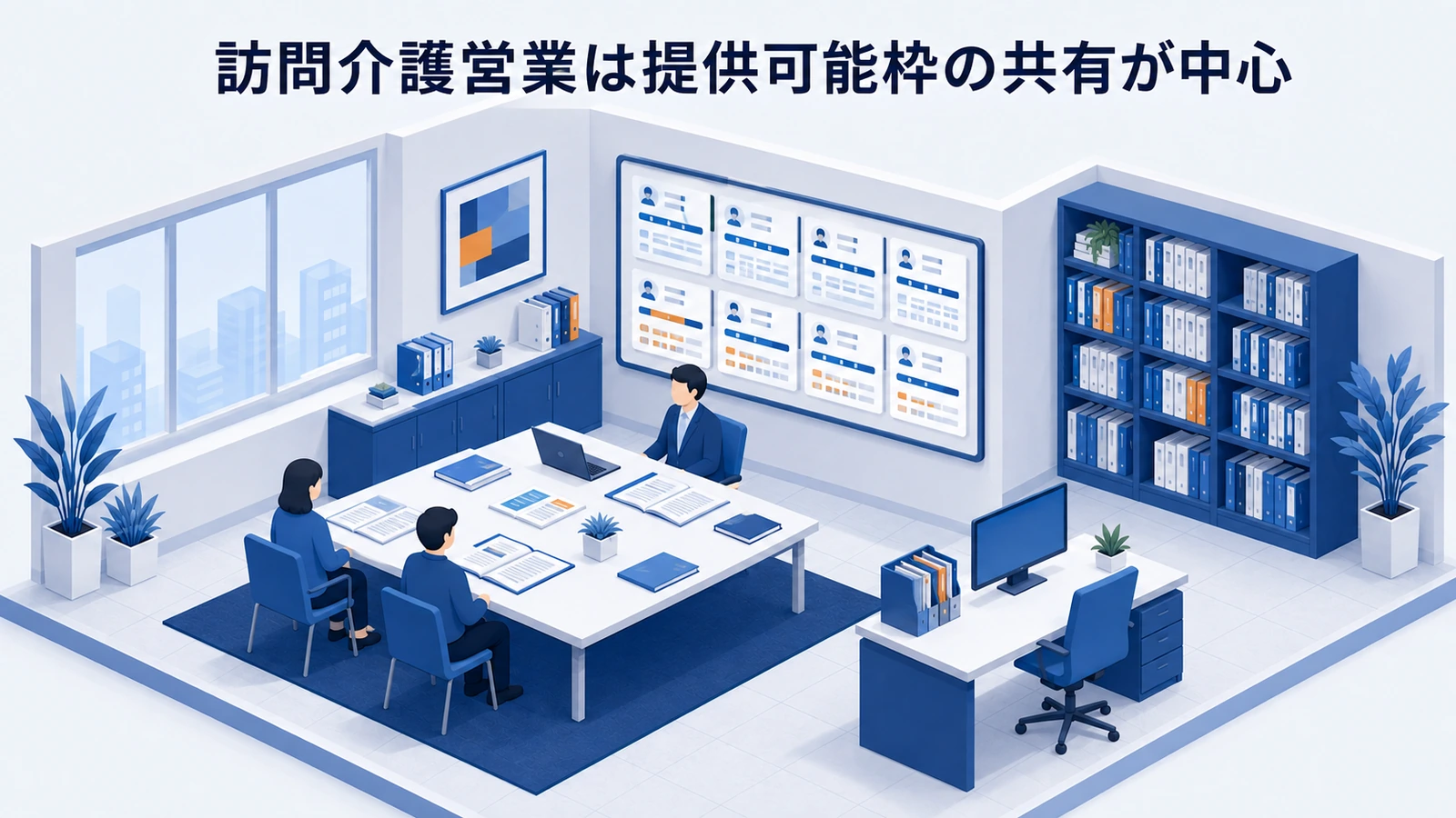 訪問介護営業は提供可能枠の共有が中心を整理したImage 2.0図解
