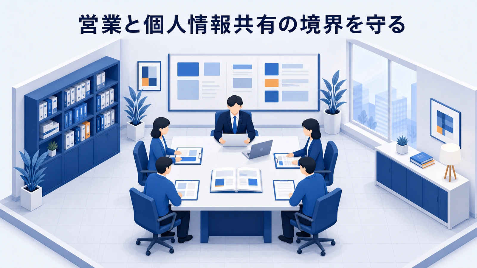 営業と個人情報共有の境界を守るを整理したImage 2.0図解