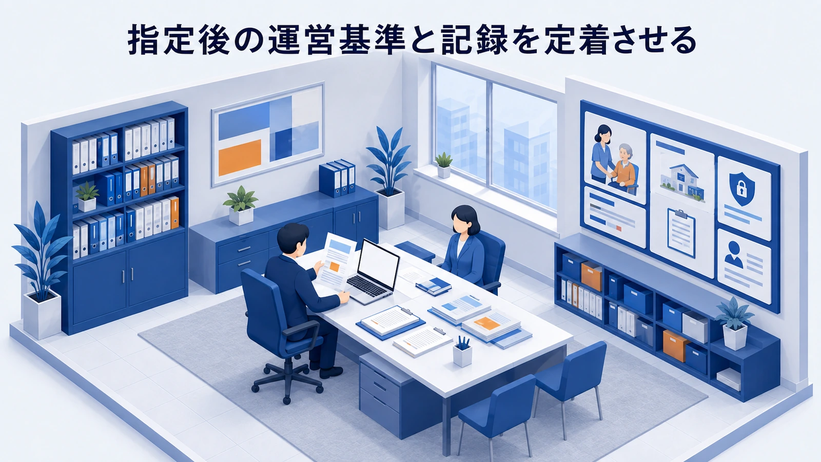 指定後の運営基準と記録を定着させるを整理したImage 2.0図解