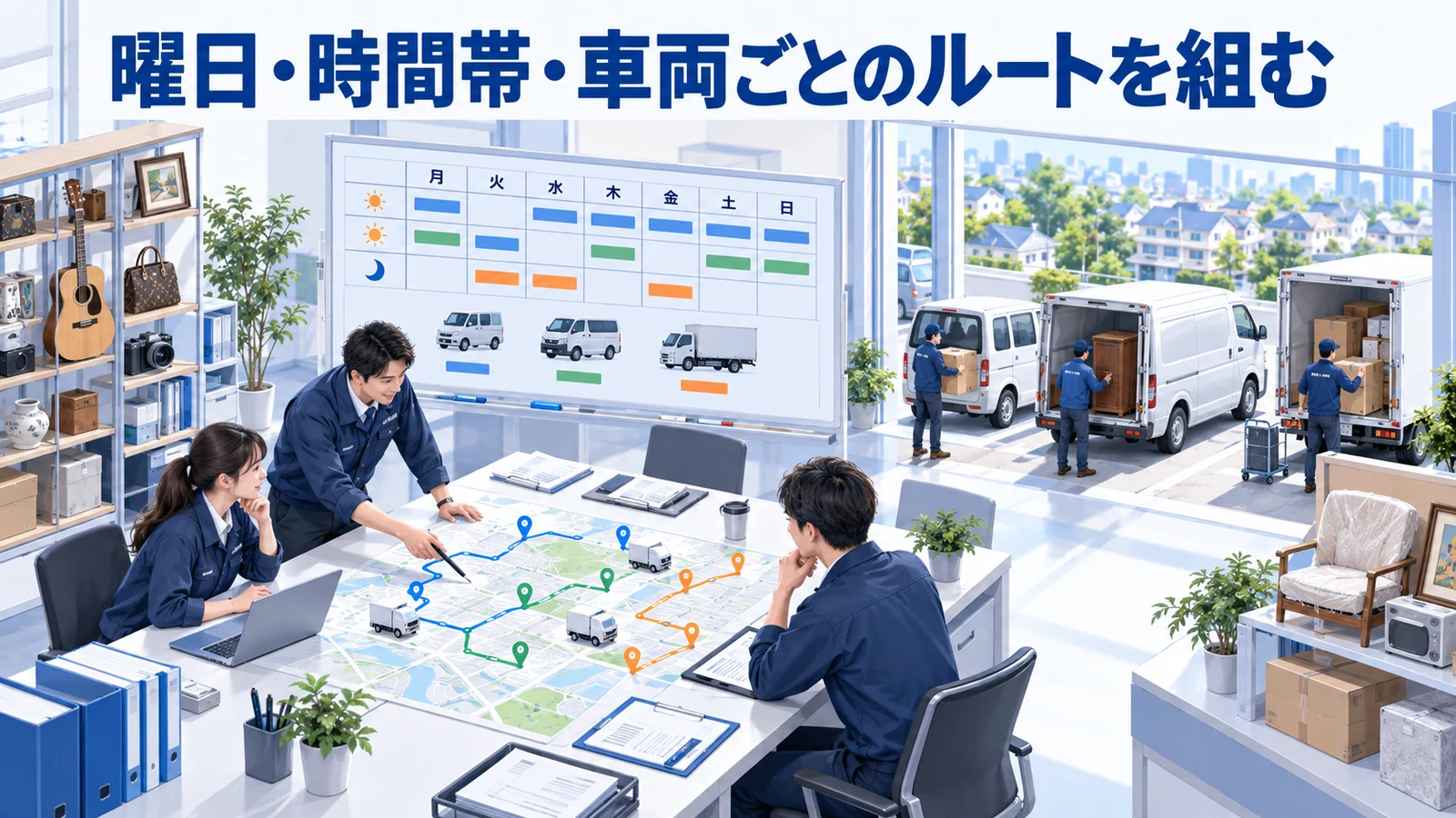 曜日・時間帯・車両ごとのルートを組むを整理したImage 2.0図解
