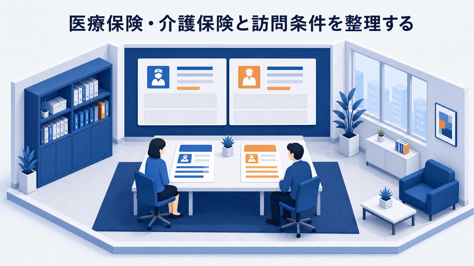 医療保険・介護保険と訪問条件を整理するを整理したImage 2.0図解
