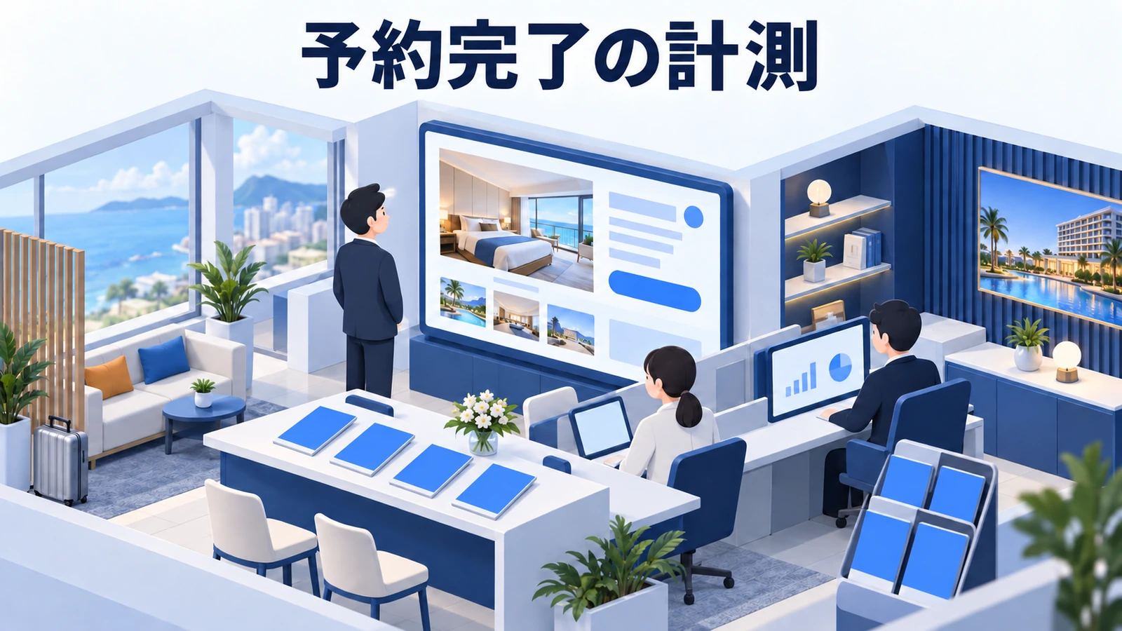 広告から予約完了までの計測を点検するの図解