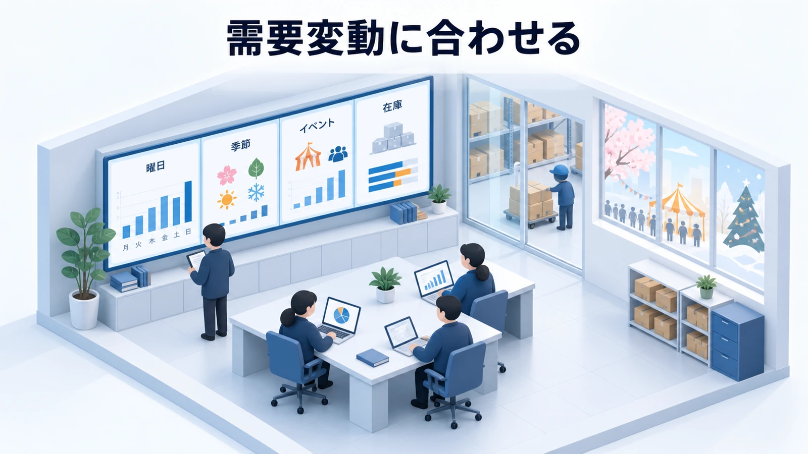 需要変動に合わせる