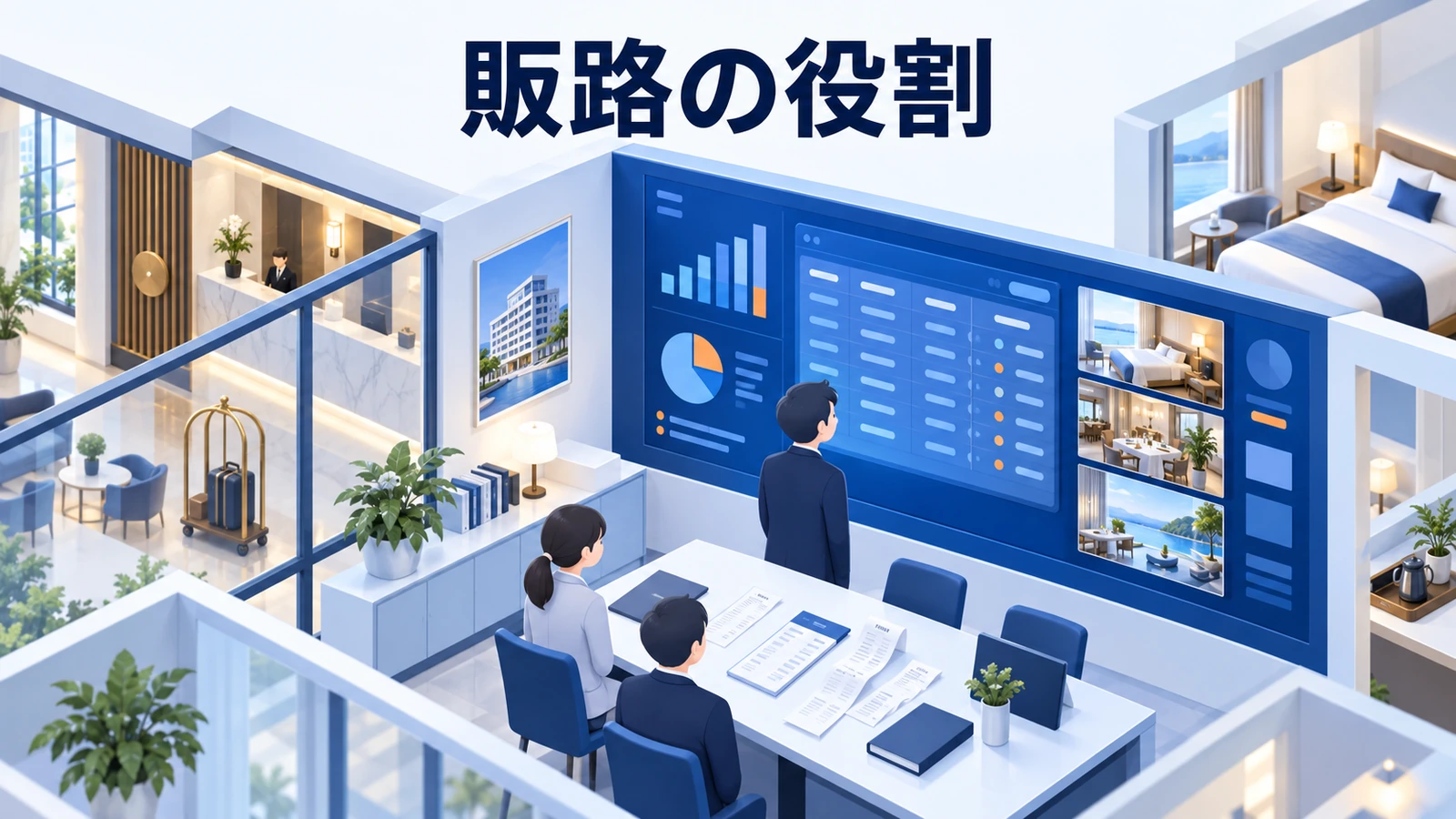 販路は役割と獲得費用を分けて組み合わせるの図解