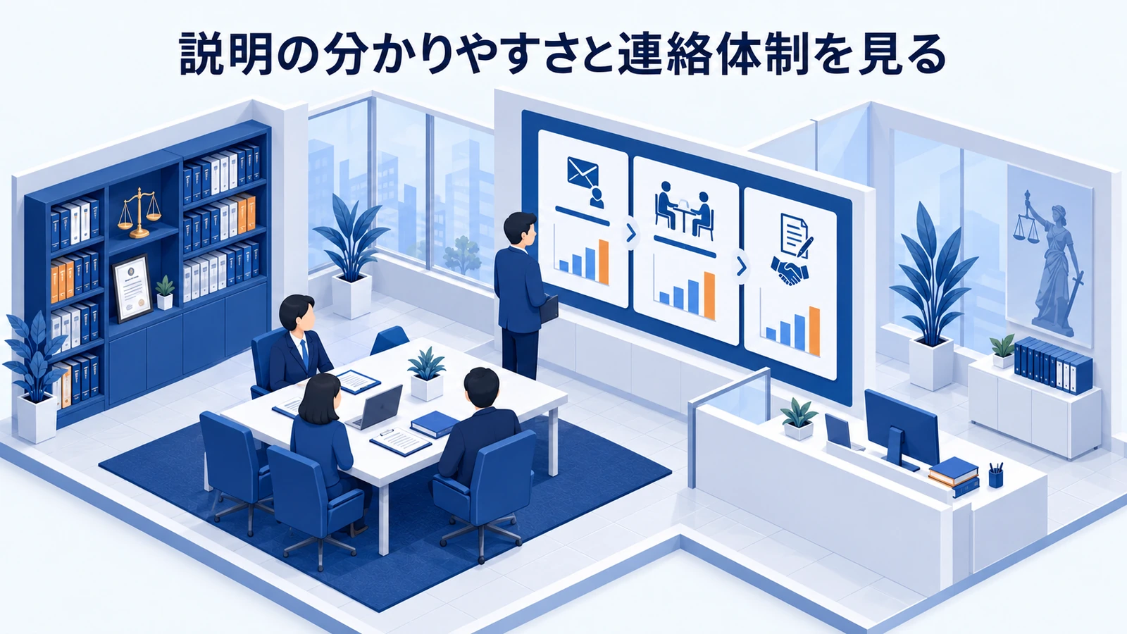 「説明の分かりやすさと連絡体制を見る」を整理したImage 2.0図解