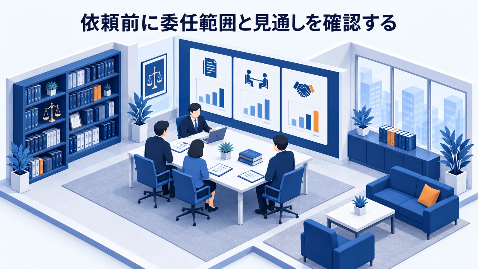 「依頼前に委任範囲と見通しを確認する」を整理したImage 2.0図解