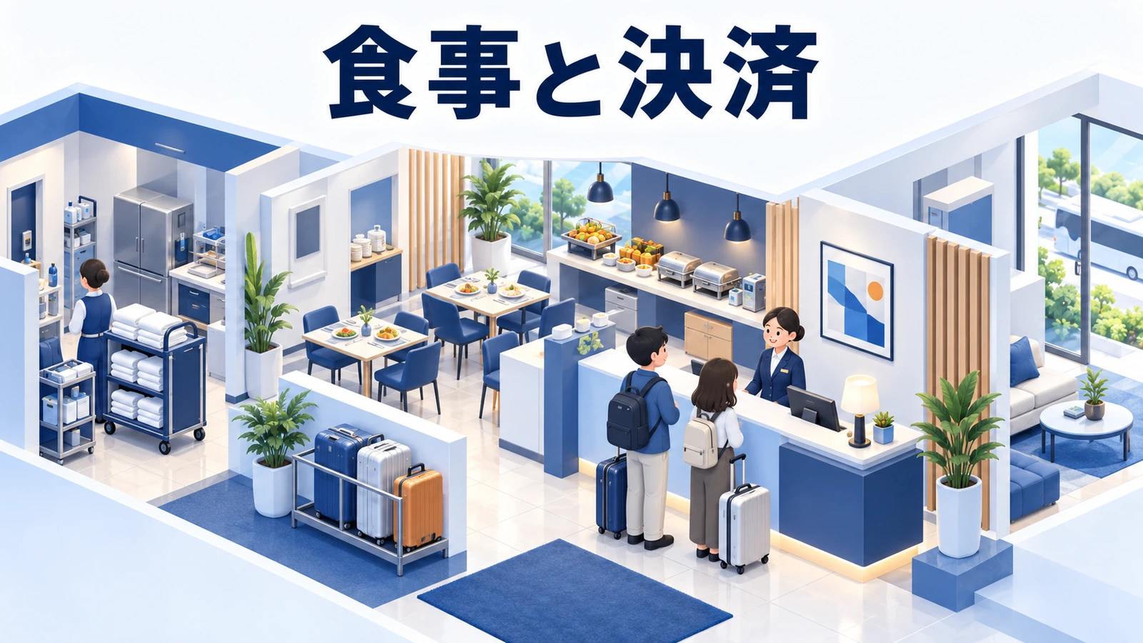 食事と決済は提供できる条件を先に伝えるの図解