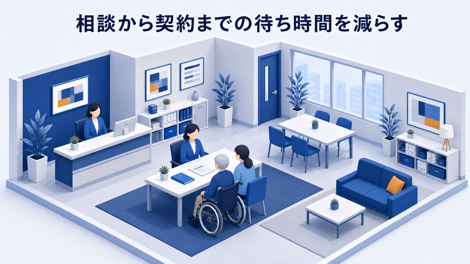 相談から契約までの待ち時間を減らすを整理したImage 2.0図解