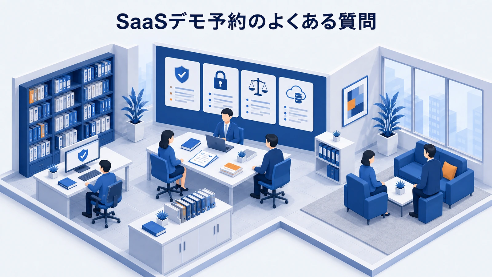 「SaaSデモ予約のよくある質問」の要点を整理したImage 2.0図解