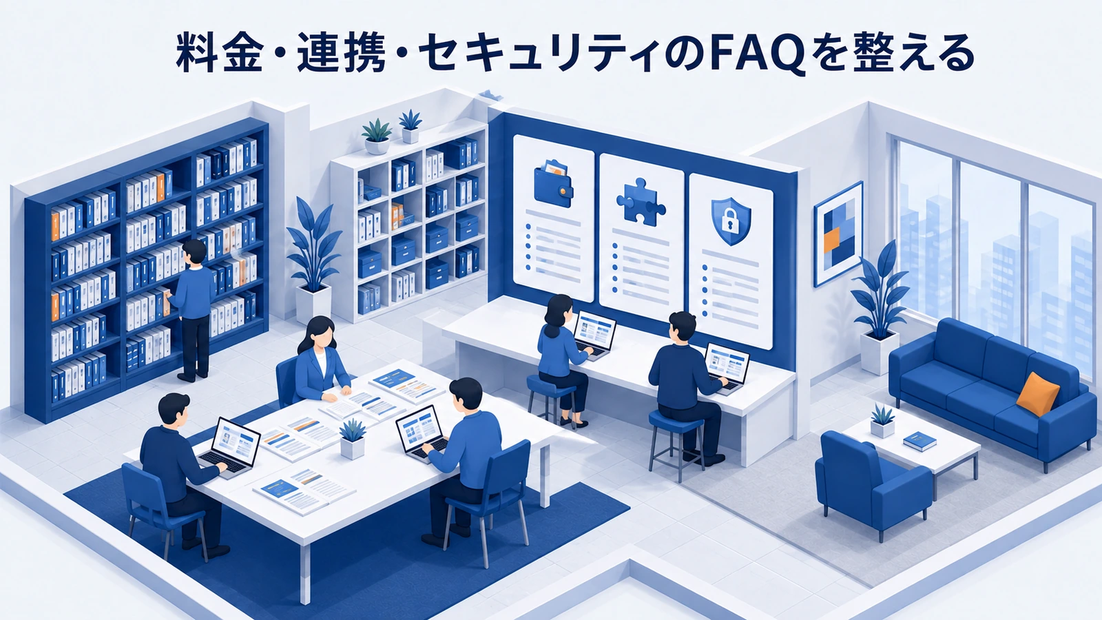 「料金・連携・セキュリティのFAQを整える」の要点を整理したImage 2.0図解