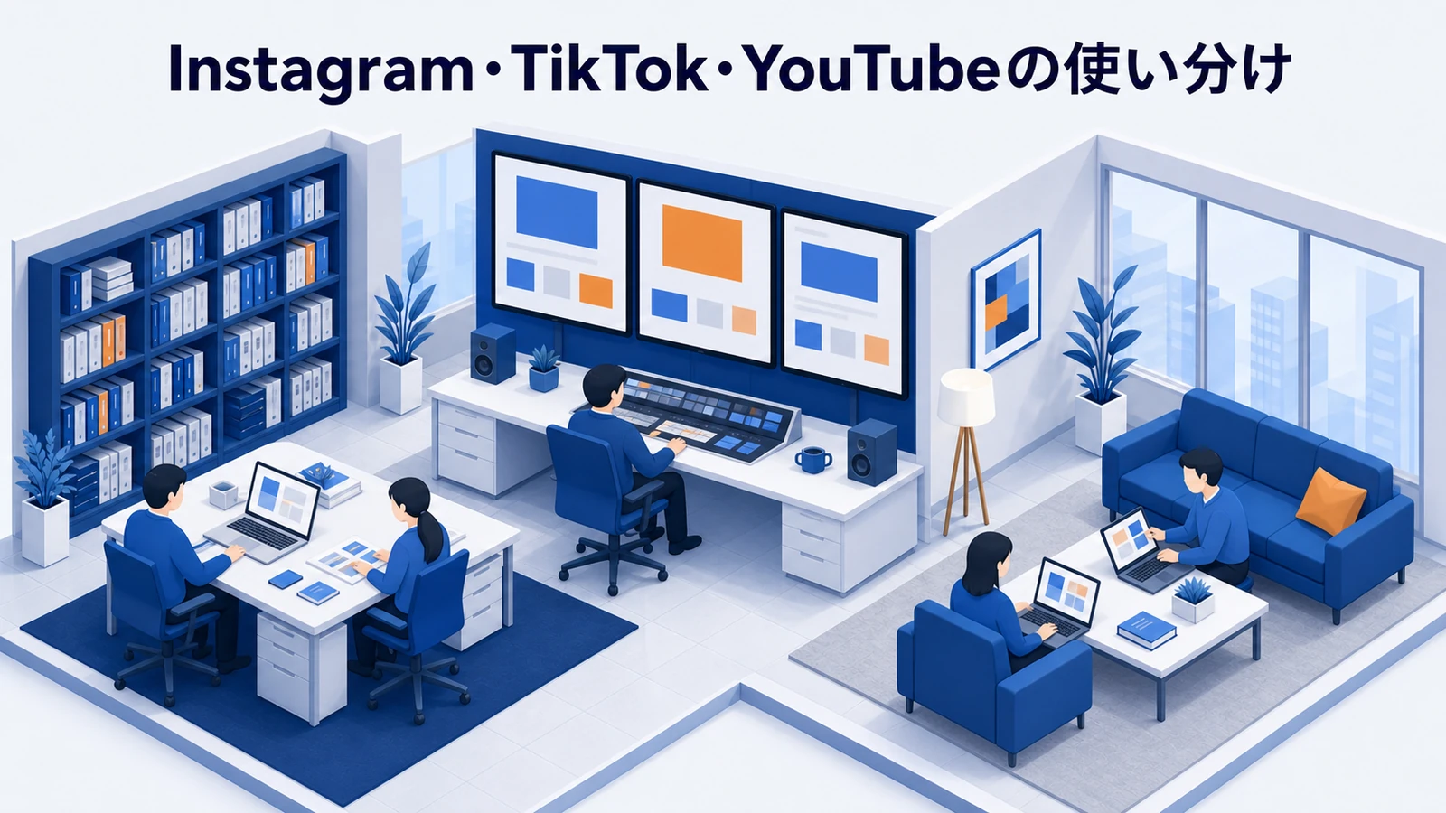 Instagram・TikTok・YouTubeの使い分けを示すWeb広告運用