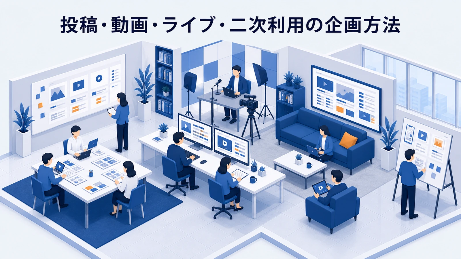 投稿・動画・ライブ・二次利用の企画方法を示すWeb広告運用