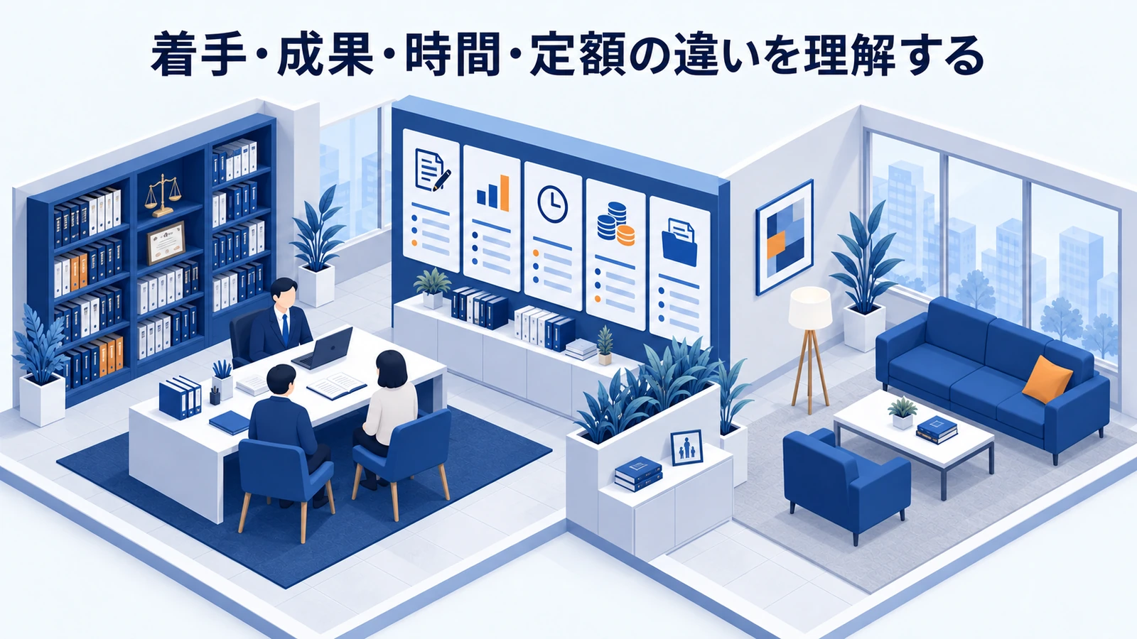 「着手・成果・時間・定額の違いを理解する」を整理したImage 2.0図解
