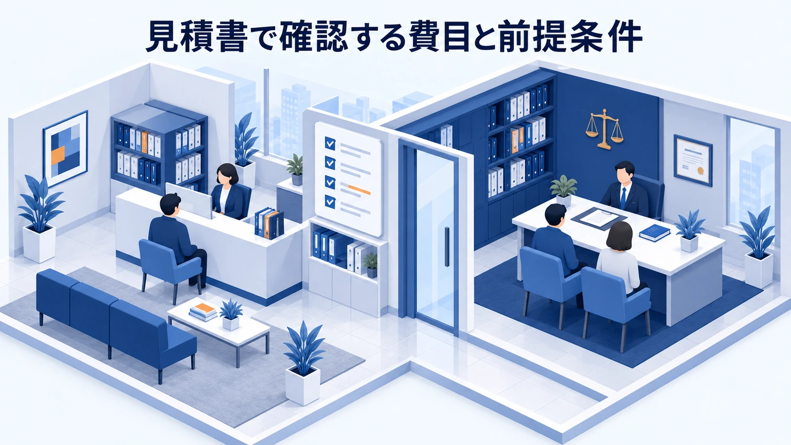 「見積書で確認する費目と前提条件」を整理したImage 2.0図解