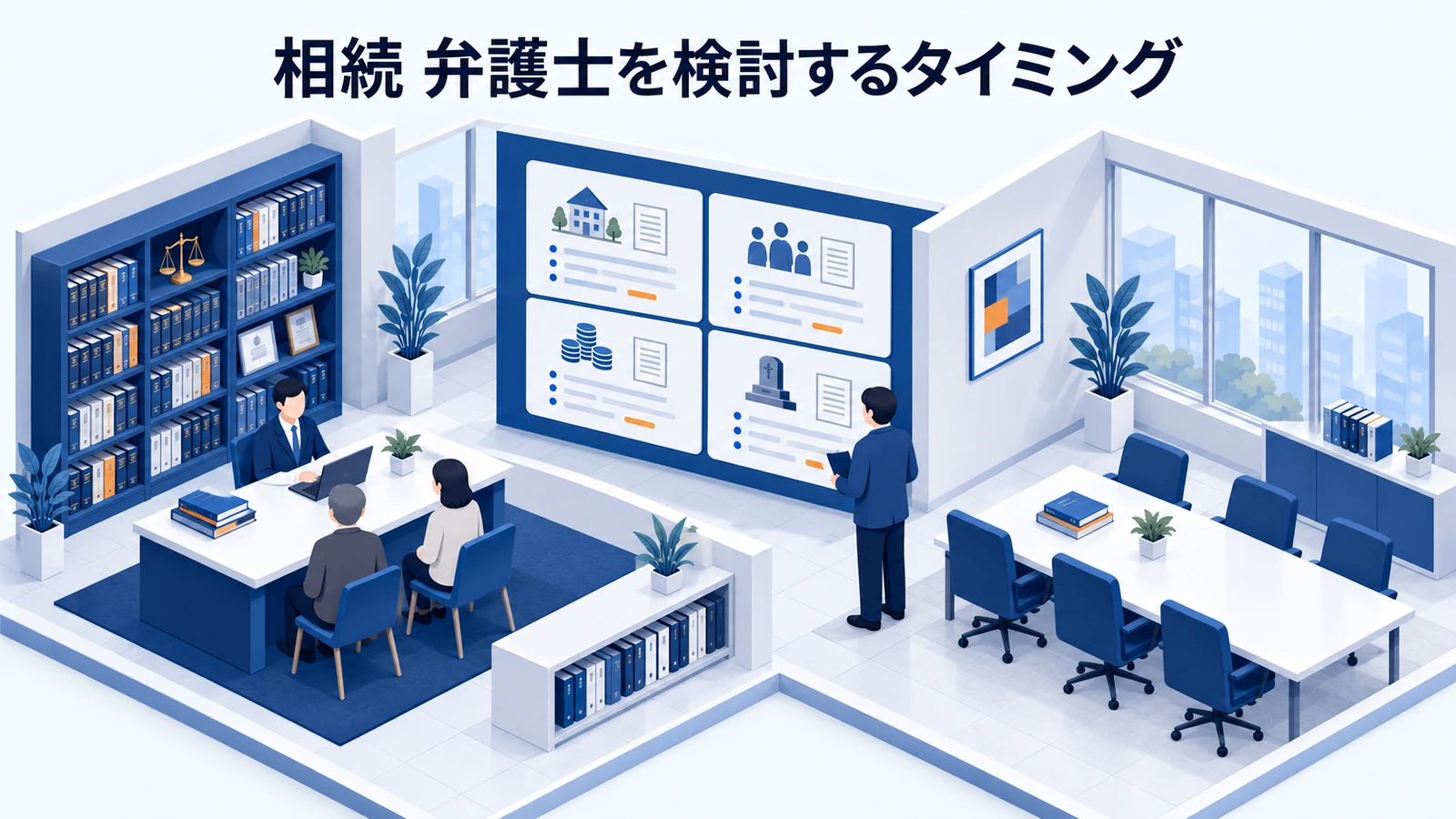 「相続 弁護士を検討するタイミング」を整理したImage 2.0図解