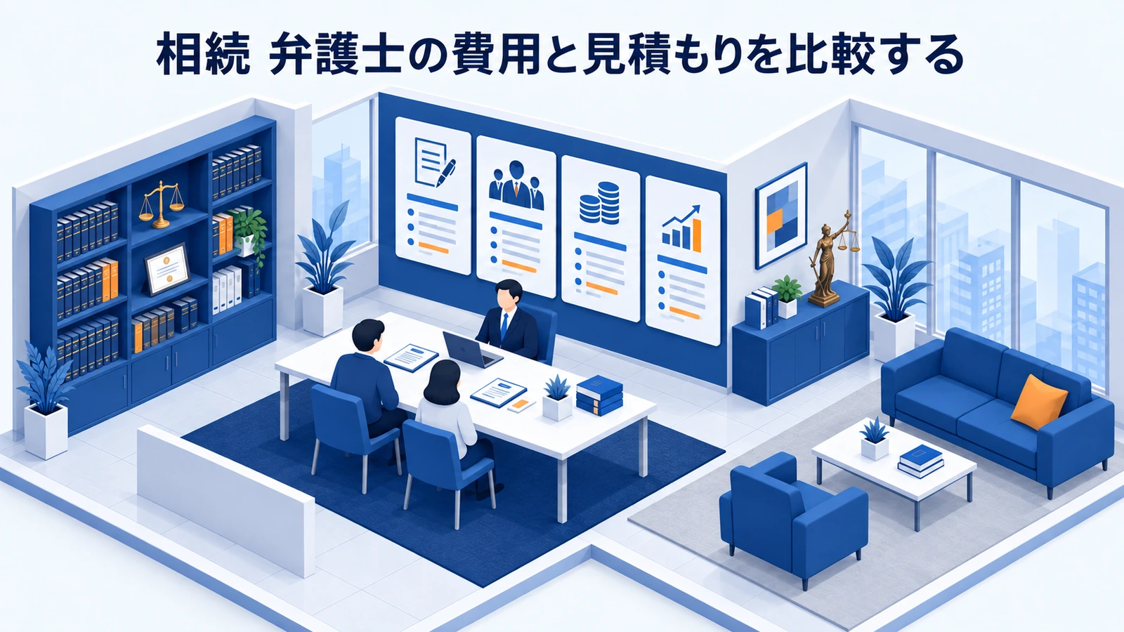 「相続 弁護士の費用と見積もりを比較する」を整理したImage 2.0図解