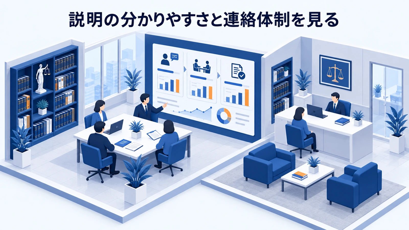 「説明の分かりやすさと連絡体制を見る」を整理したImage 2.0図解