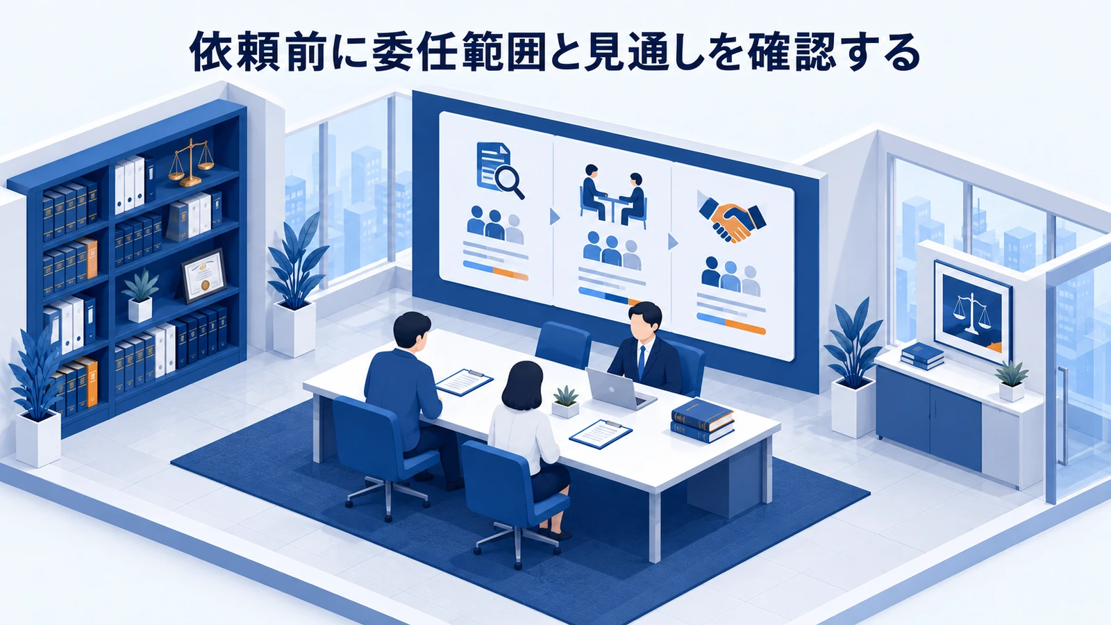 「依頼前に委任範囲と見通しを確認する」を整理したImage 2.0図解
