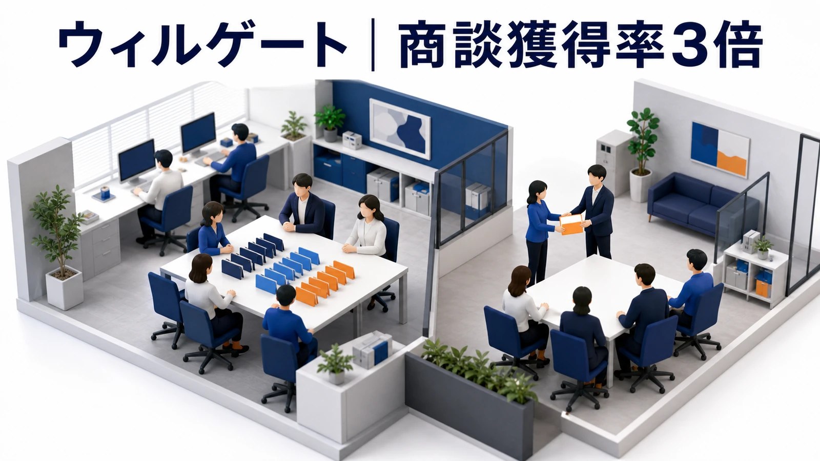 ウィルゲートが商談獲得率3倍・営業受諾率100％を実現したインサイドセールス事例