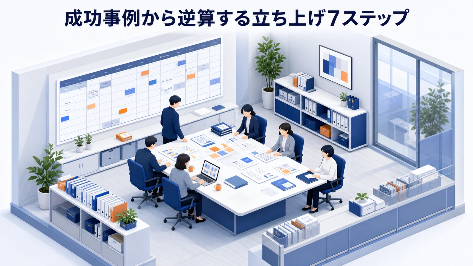 成功事例から逆算する立ち上げ7ステップを示すインサイドセールス設計