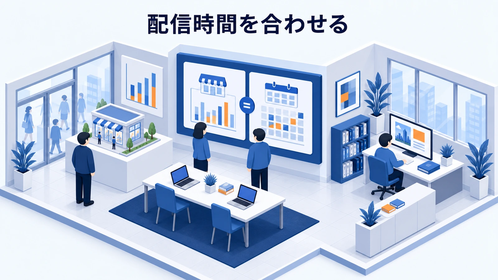 配信時間を合わせる