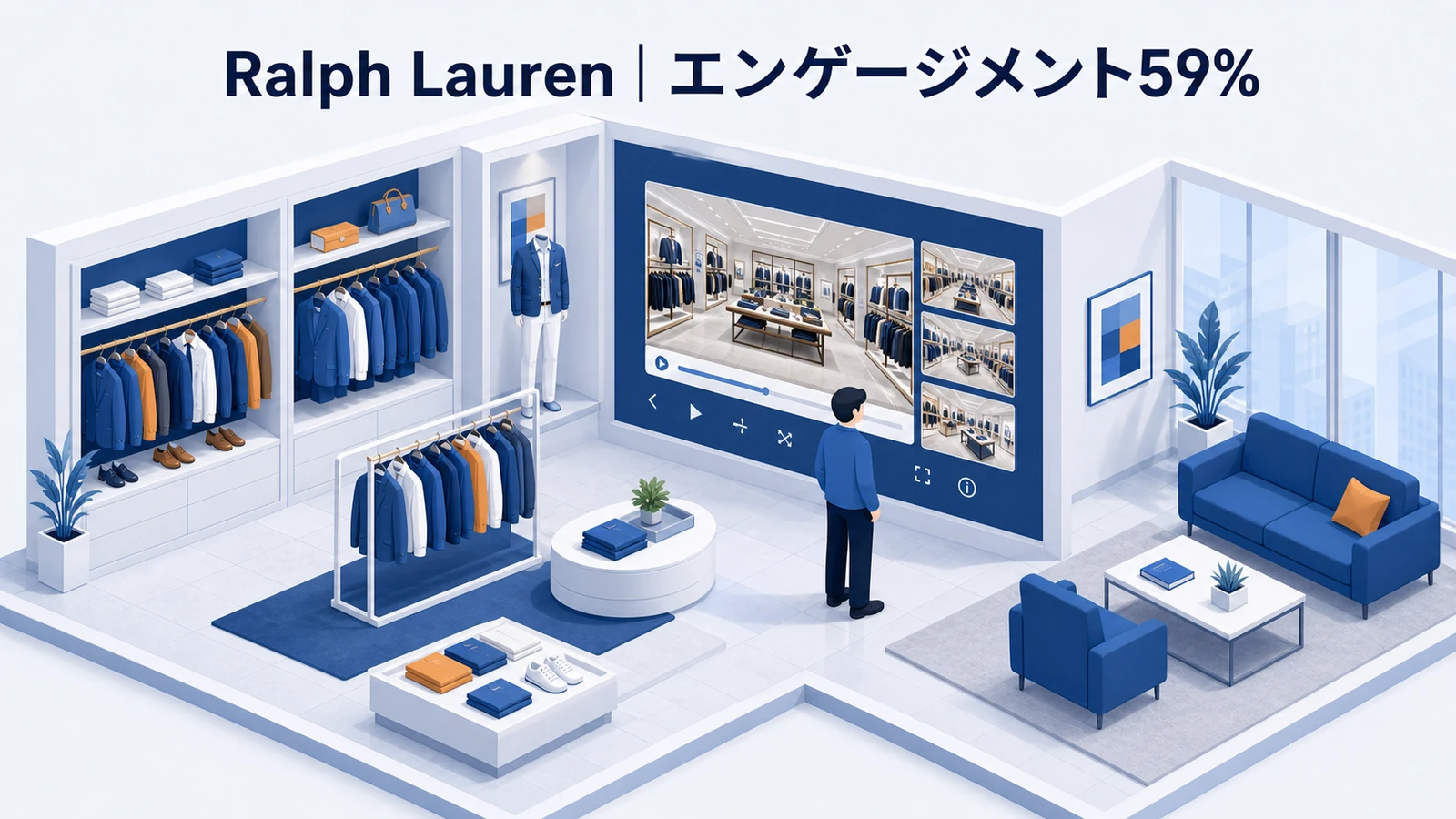 Ralph Lauren|エンゲージメント59%、CTR32%のインタラクティブ動画成功事例
