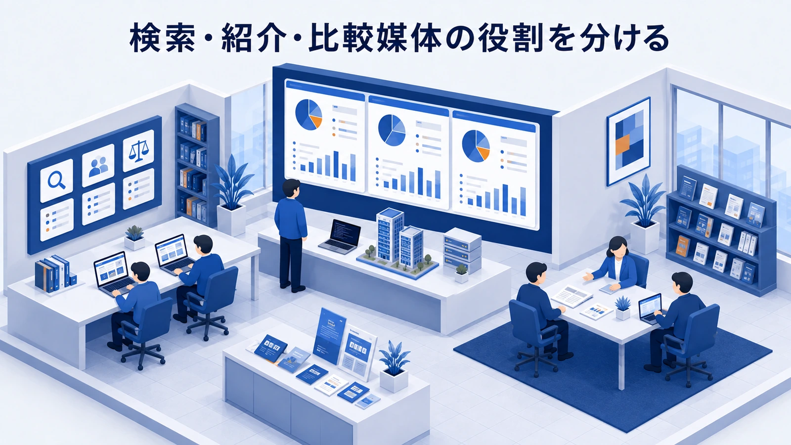 「検索・紹介・比較媒体の役割を分ける」の要点を整理したImage 2.0図解