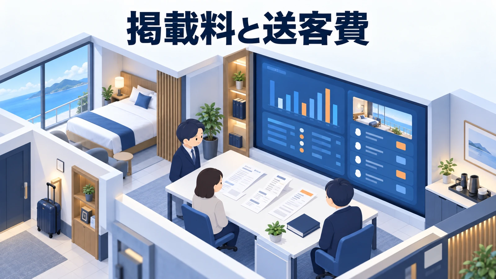 じゃらんの掲載料と予約後の費用は分けて確認するの図解
