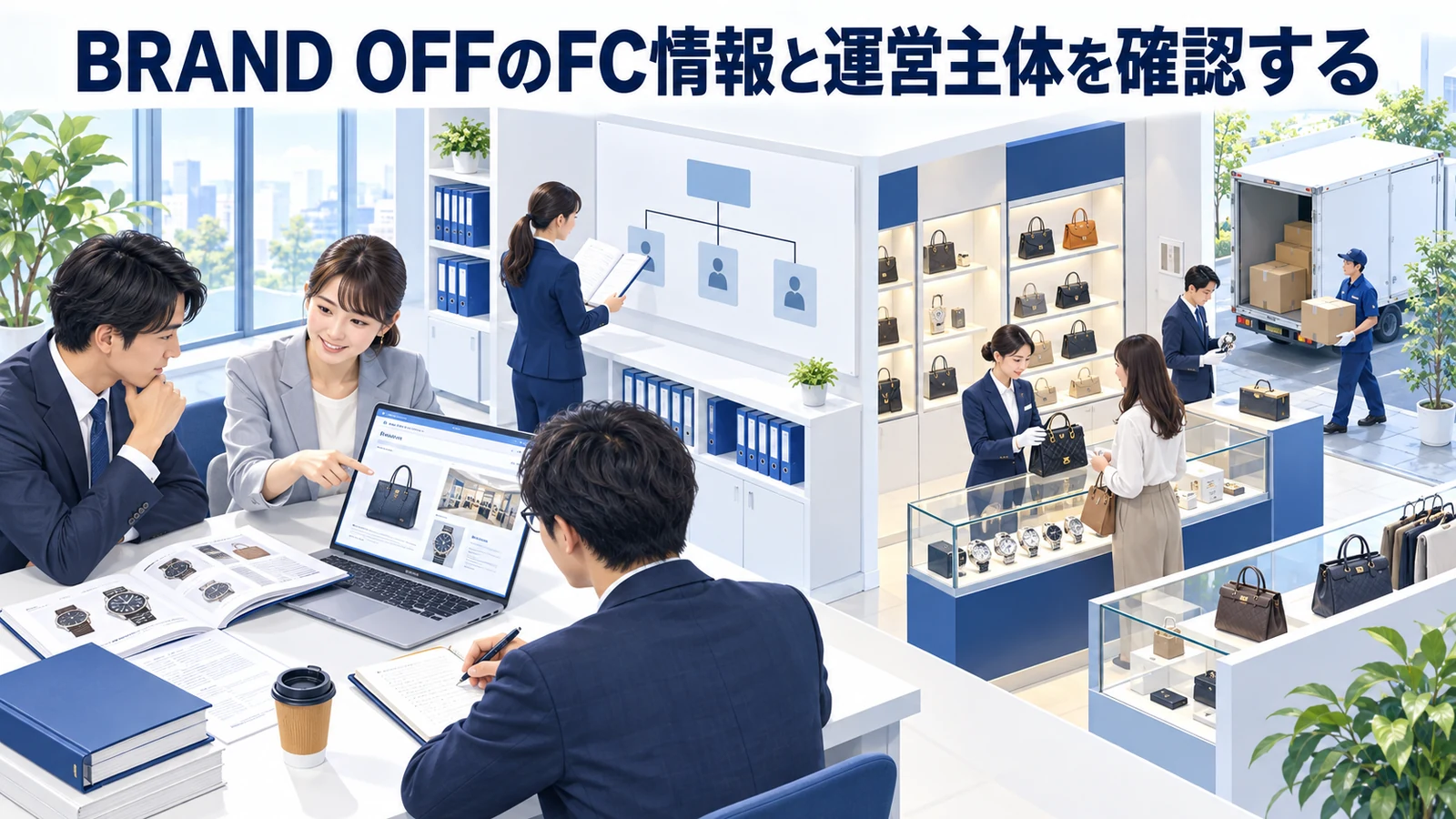 BRAND OFFのFC情報と運営主体を確認するを整理したImage 2.0図解
