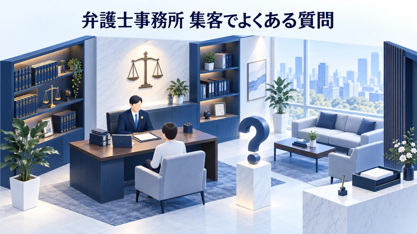 「弁護士事務所 集客でよくある質問」を整理したImage 2.0図解