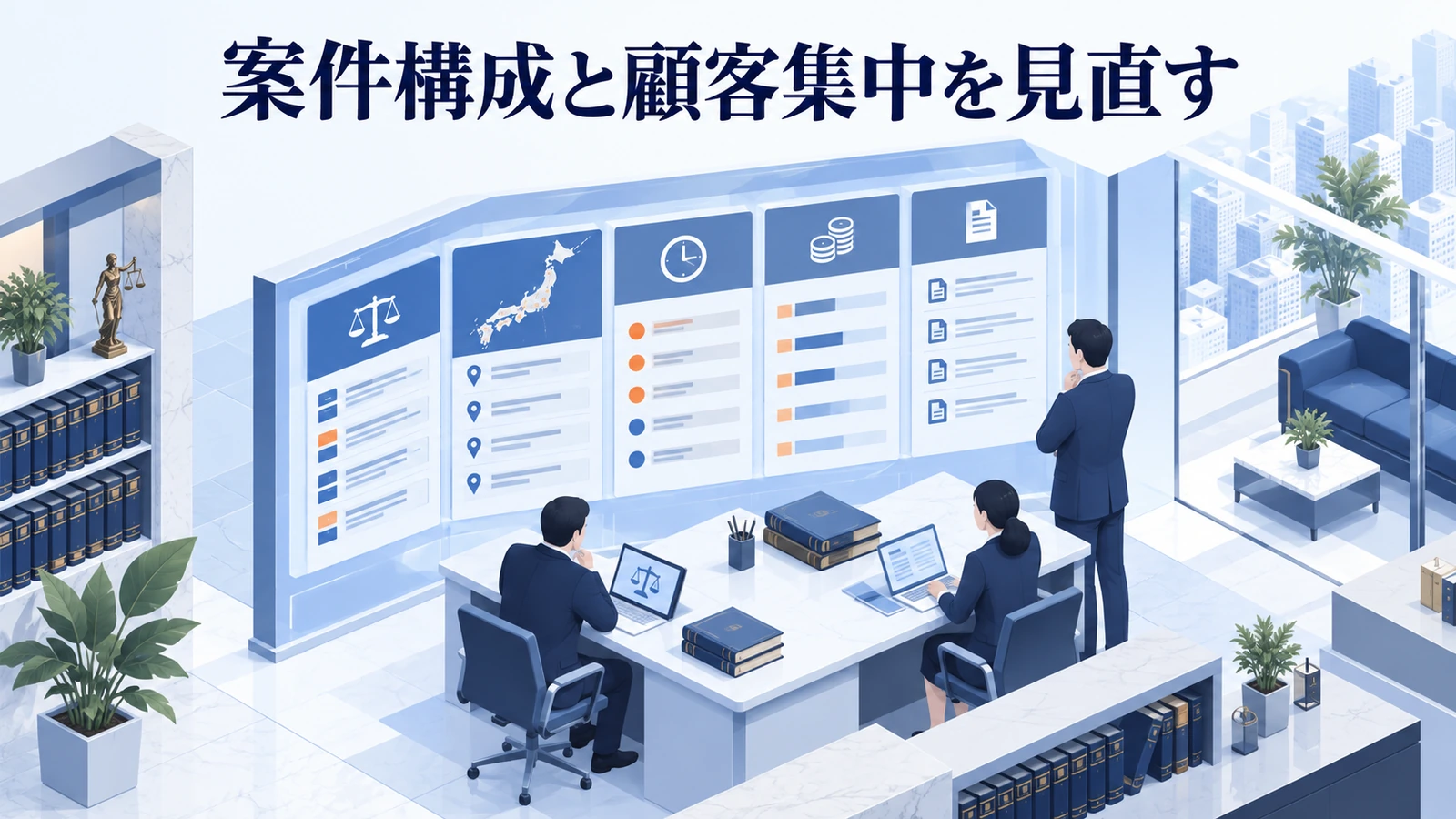 「案件構成と顧客集中を見直す」を整理したImage 2.0図解