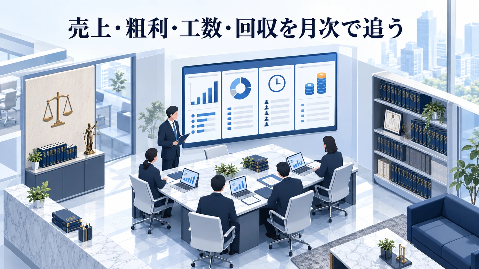「売上・粗利・工数・回収を月次で追う」を整理したImage 2.0図解