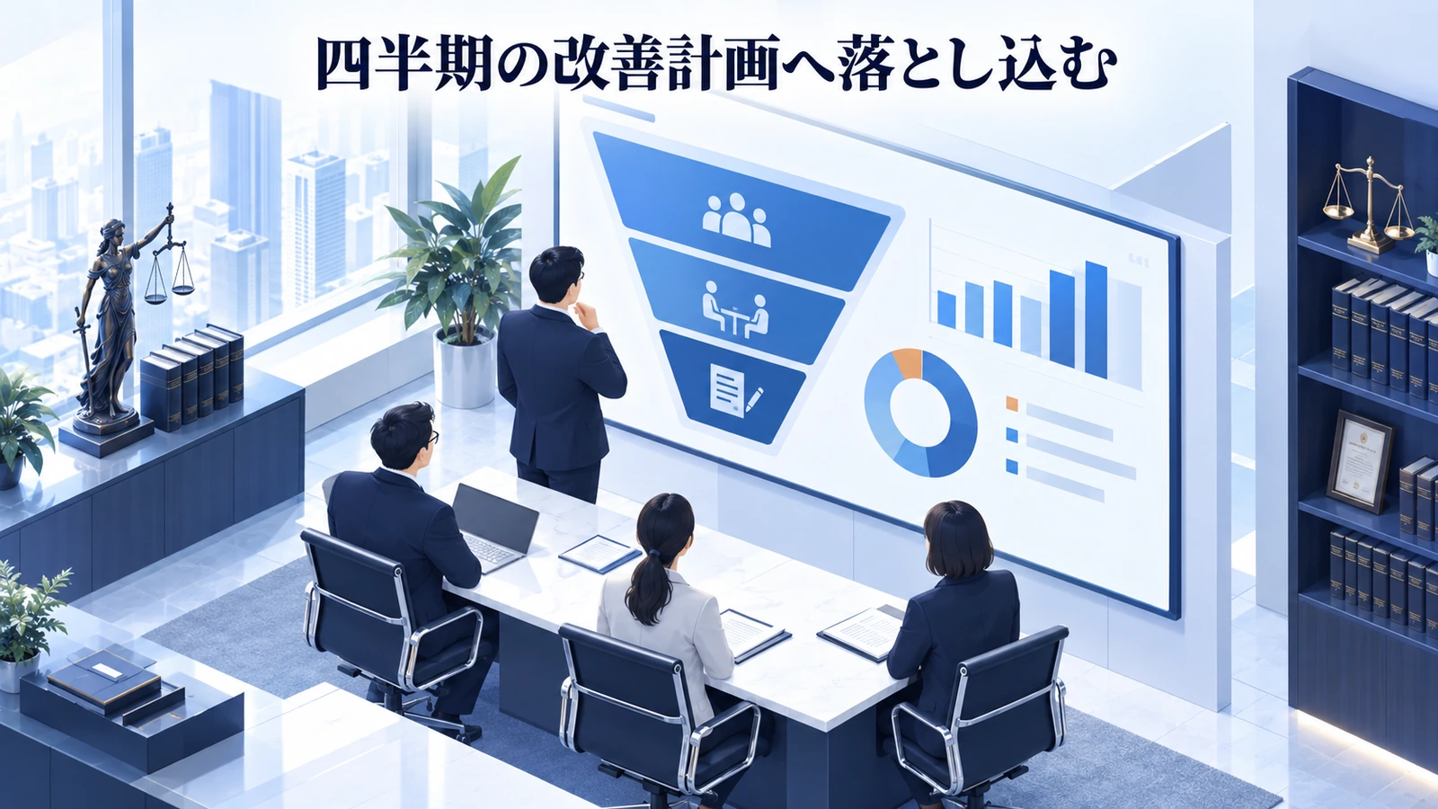 「四半期の改善計画へ落とし込む」を整理したImage 2.0図解
