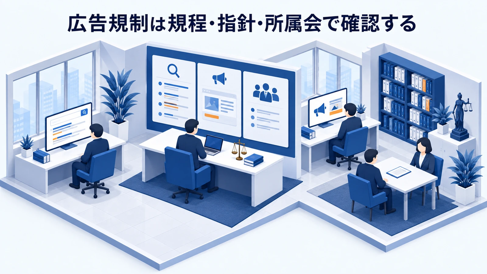 「広告規制は規程・指針・所属会で確認する」を整理したImage 2.0図解