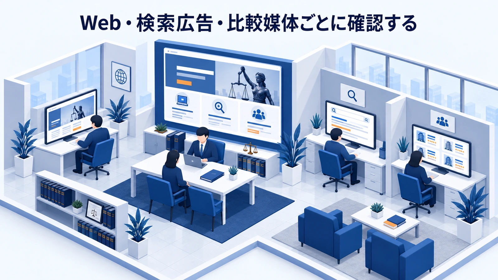 「Web・検索広告・比較媒体ごとに確認する」を整理したImage 2.0図解