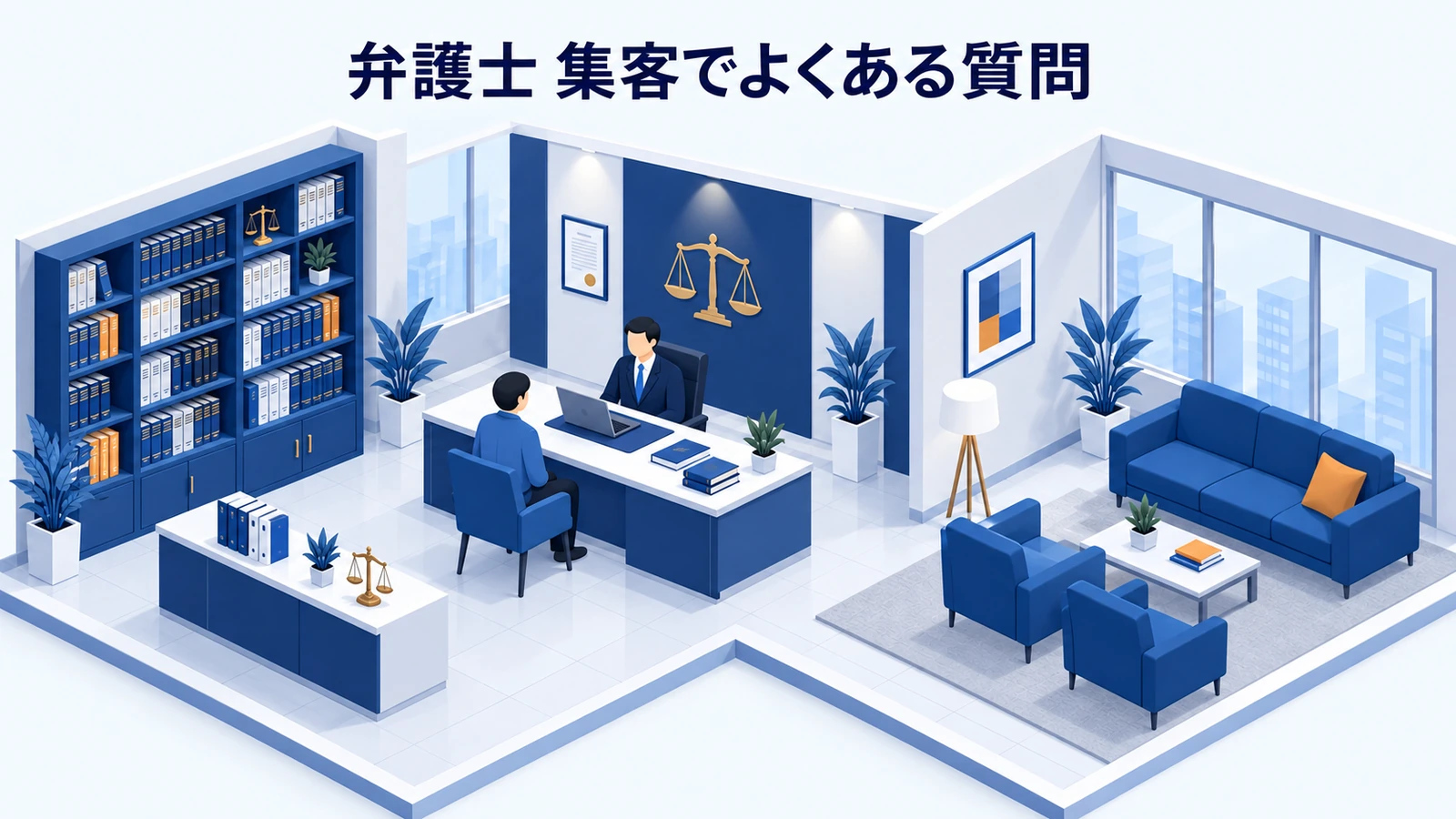 「弁護士 集客でよくある質問」を整理したImage 2.0図解