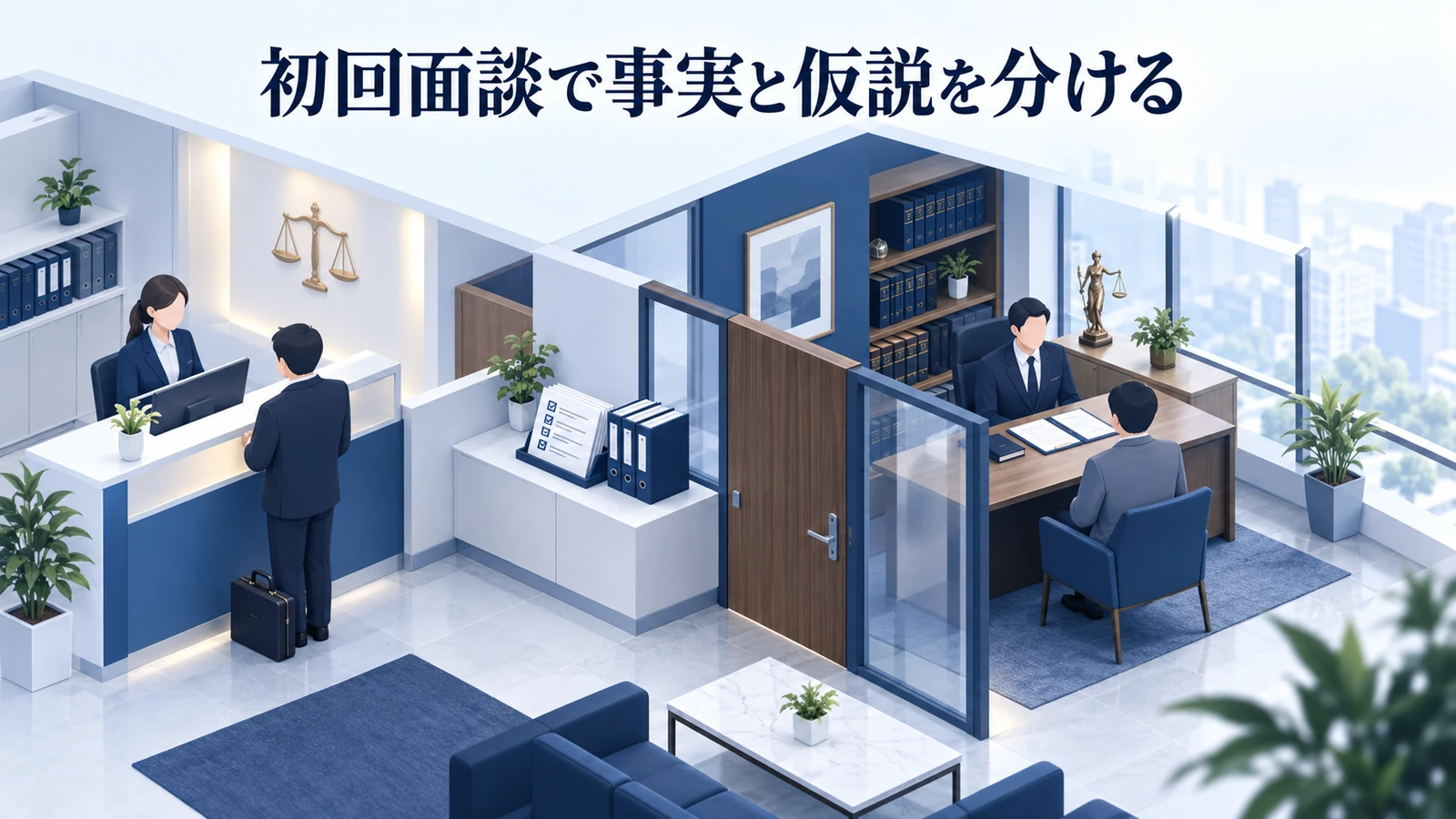 「初回面談で事実と仮説を分ける」を整理したImage 2.0図解