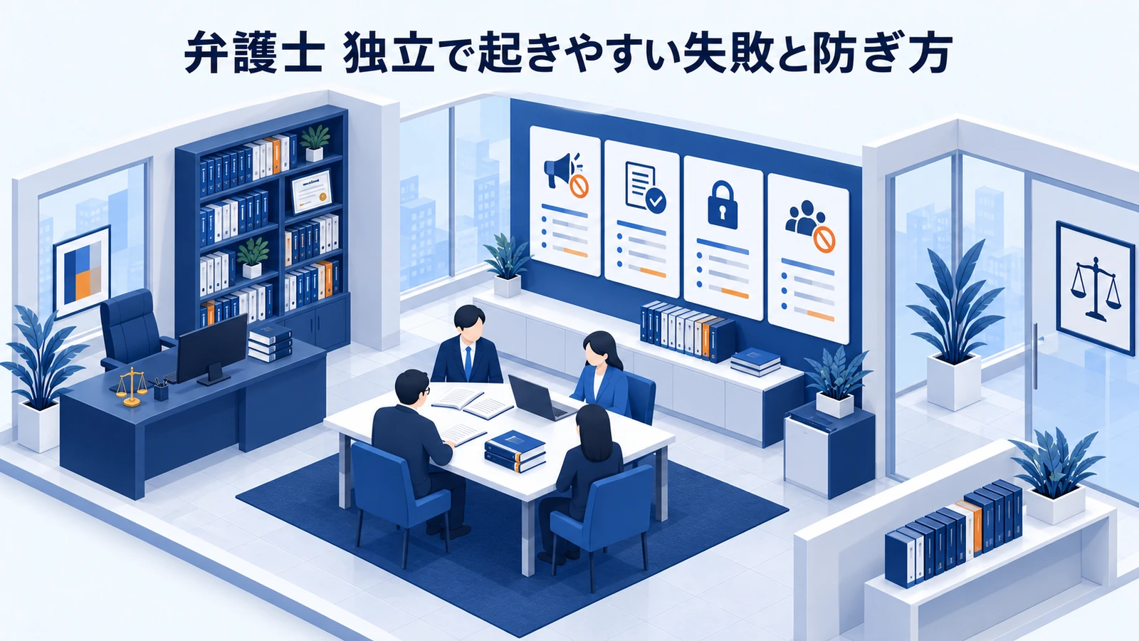 「弁護士 独立で起きやすい失敗と防ぎ方」を整理したImage 2.0図解