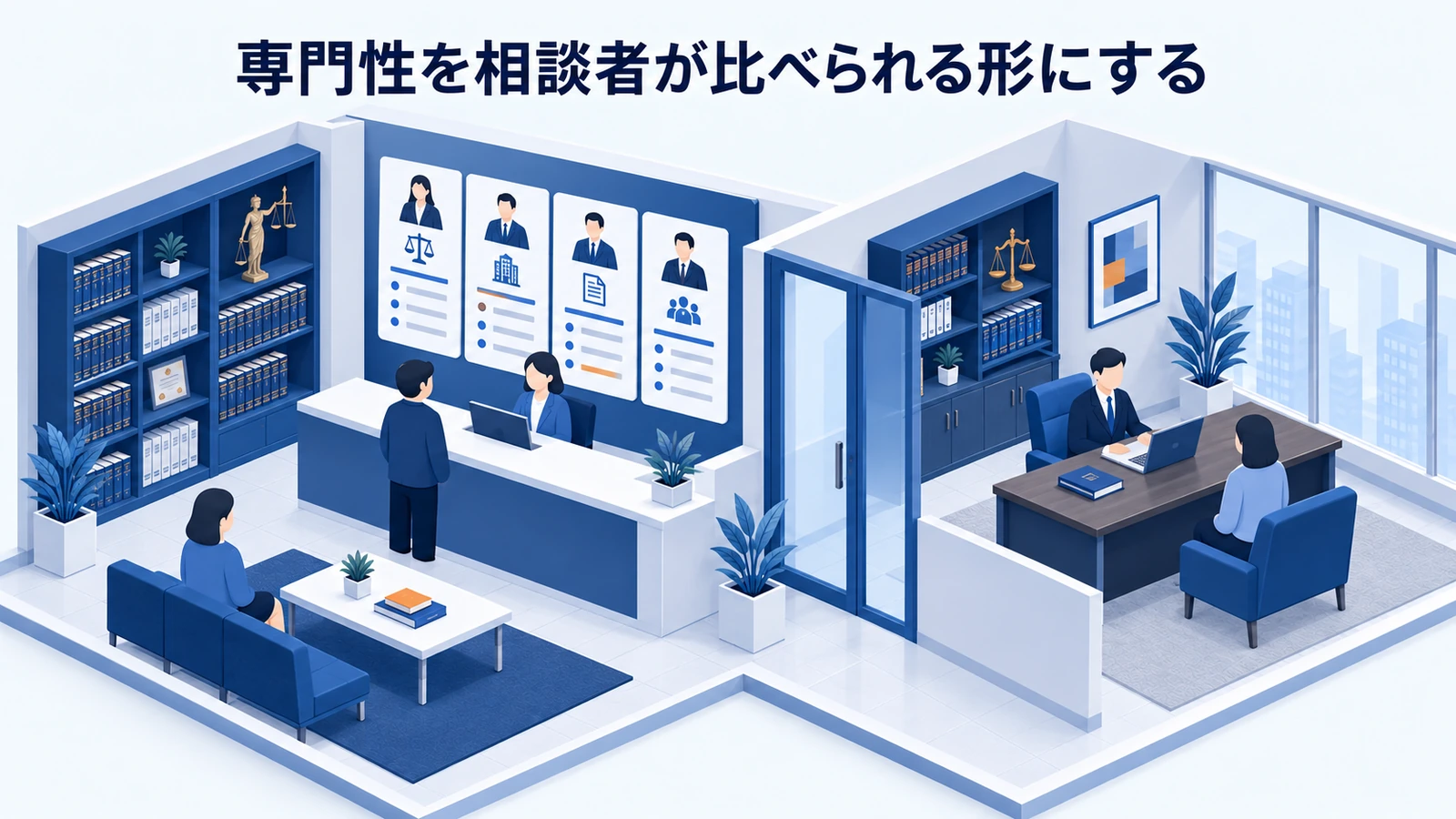「専門性を相談者が比べられる形にする」を整理したImage 2.0図解
