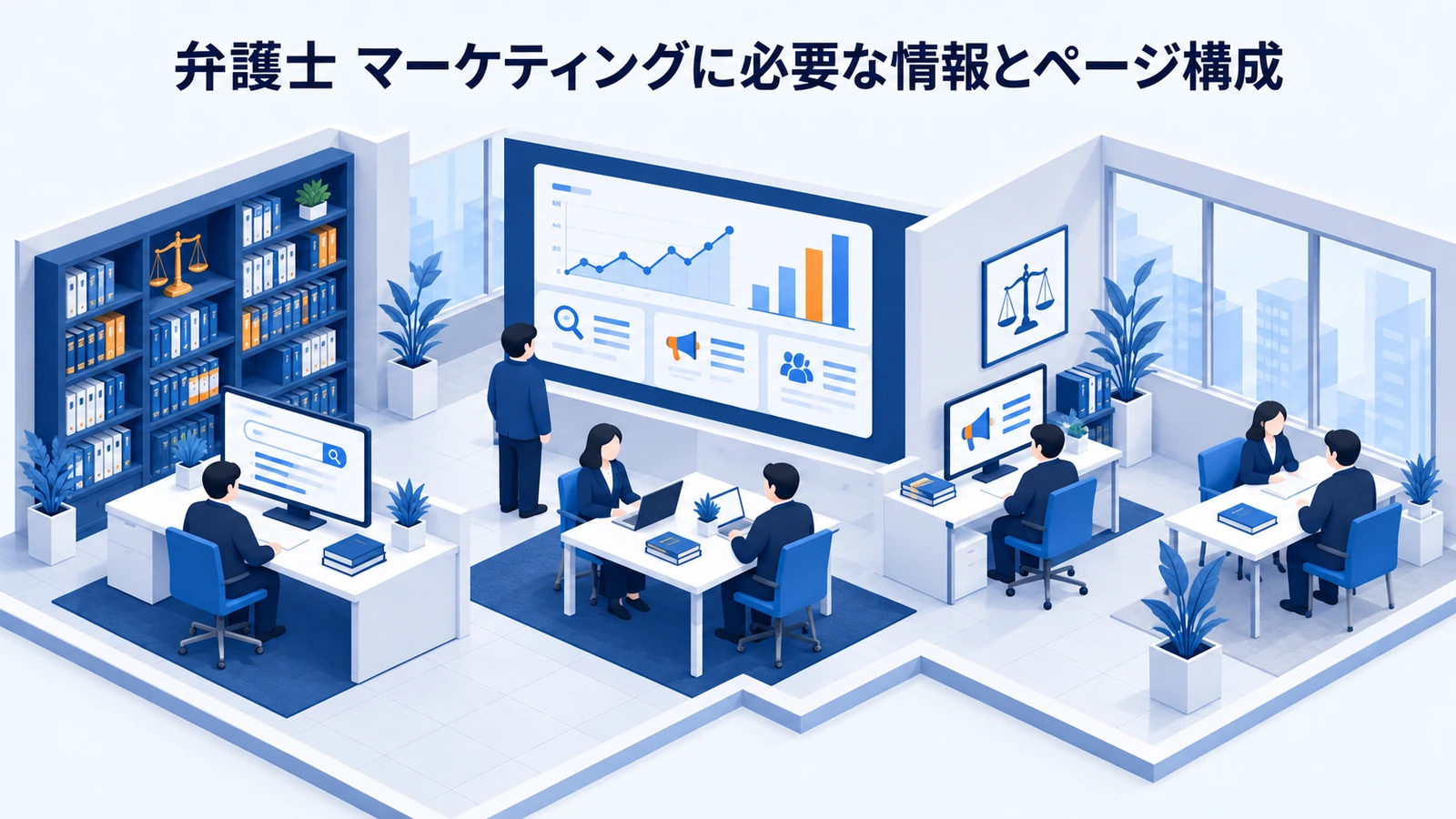 「弁護士 マーケティングに必要な情報とページ構成」を整理したImage 2.0図解