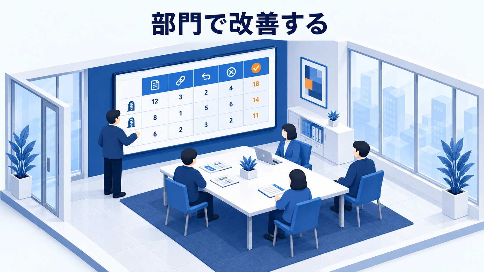部門で改善する