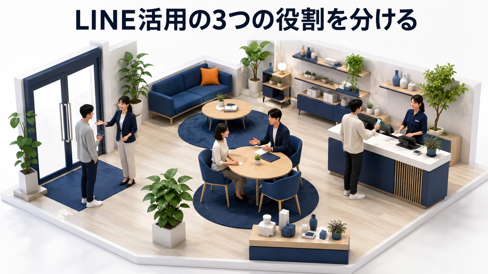 LINE活用の3つの役割を分ける