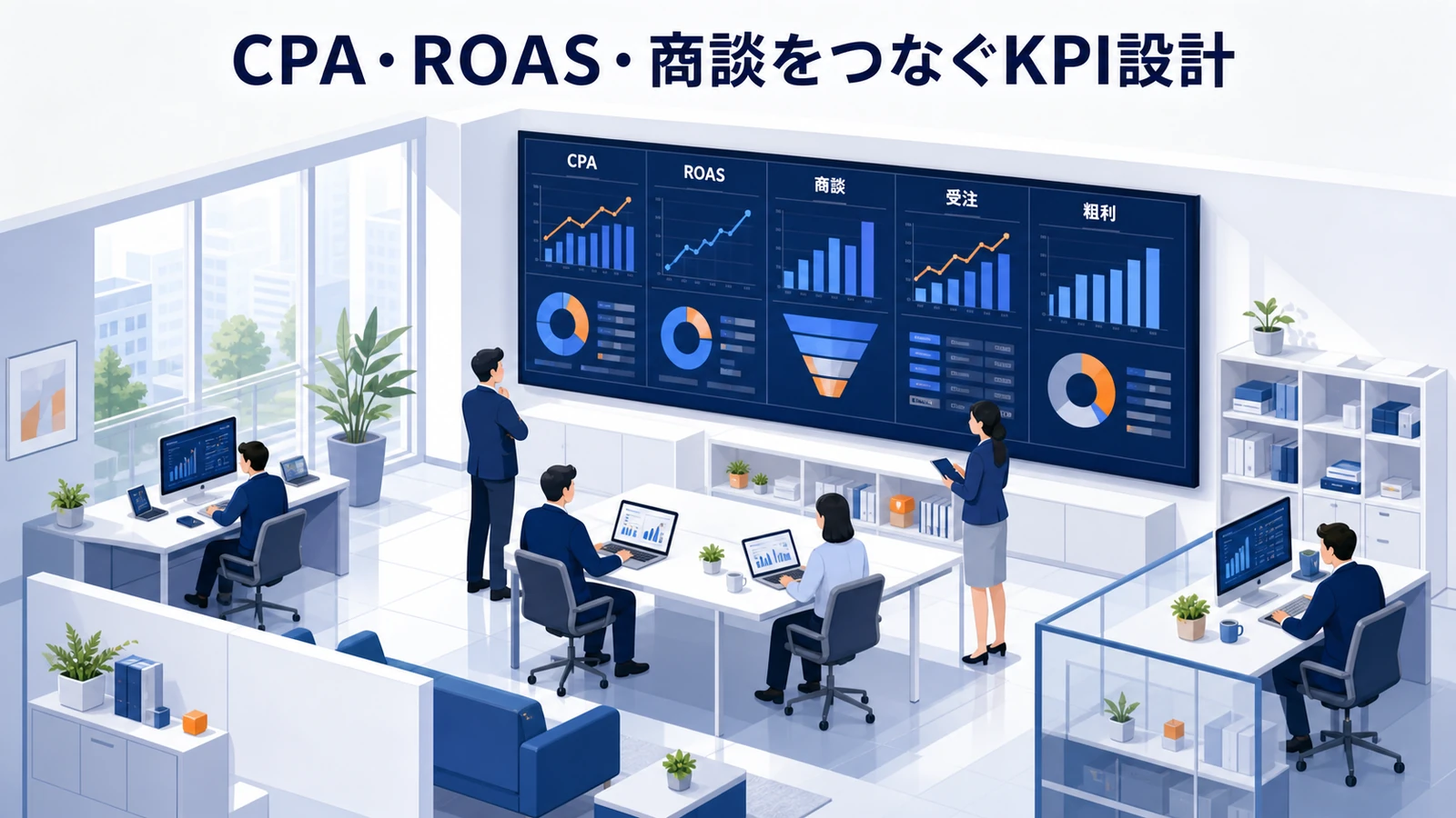 CPA・ROAS・商談をつなぐKPI設計を示すリスティング広告運用