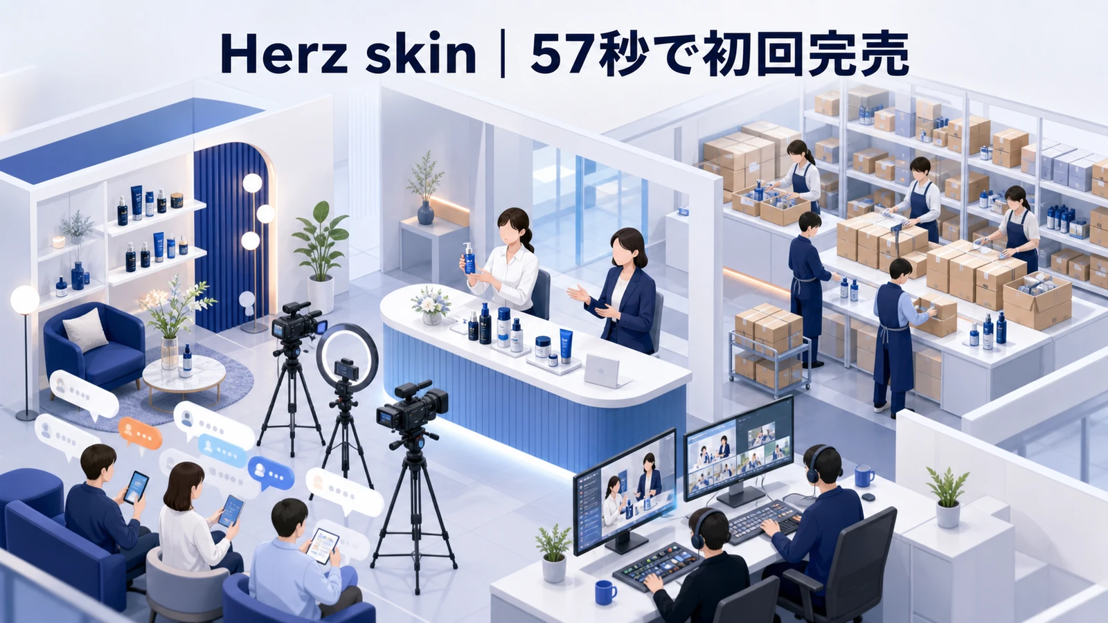 Herz skin(Leading Communication)のライブコマース成功事例