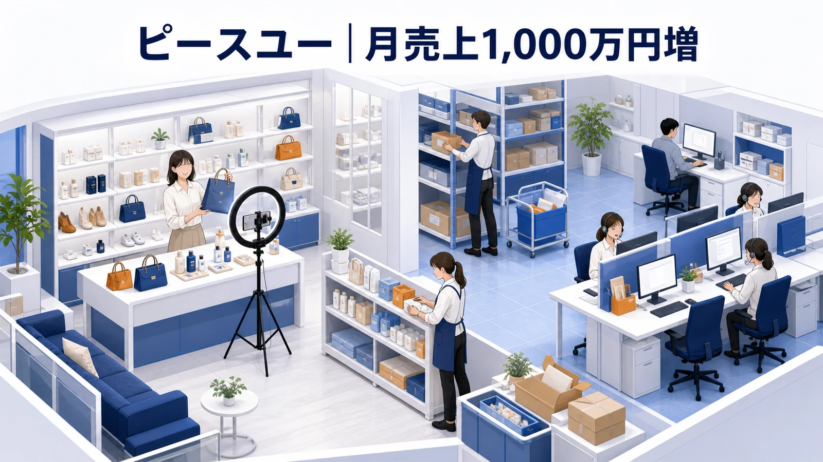 ピースユーライブ契約店舗のライブコマース成功事例
