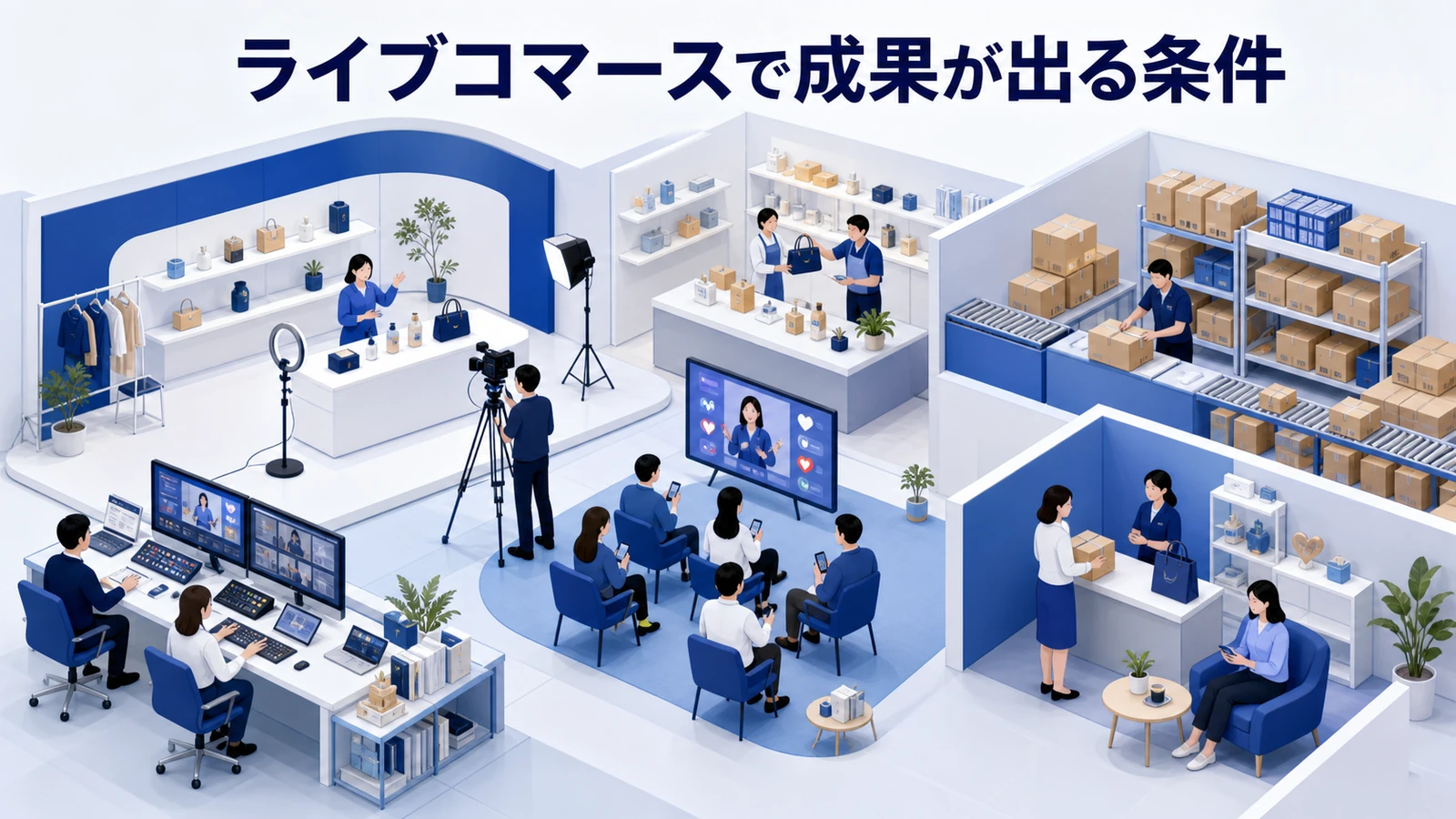 ライブコマースで成果が出る条件を示すライブコマース設計