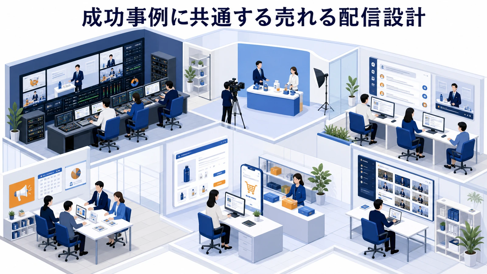 成功事例に共通する売れる配信設計を示すライブコマース設計